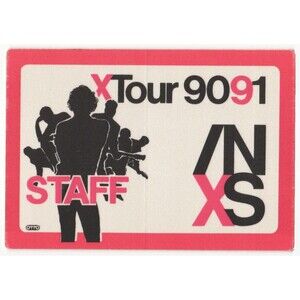 Vintage 1990 1991 INXS Backstage Pass Staff